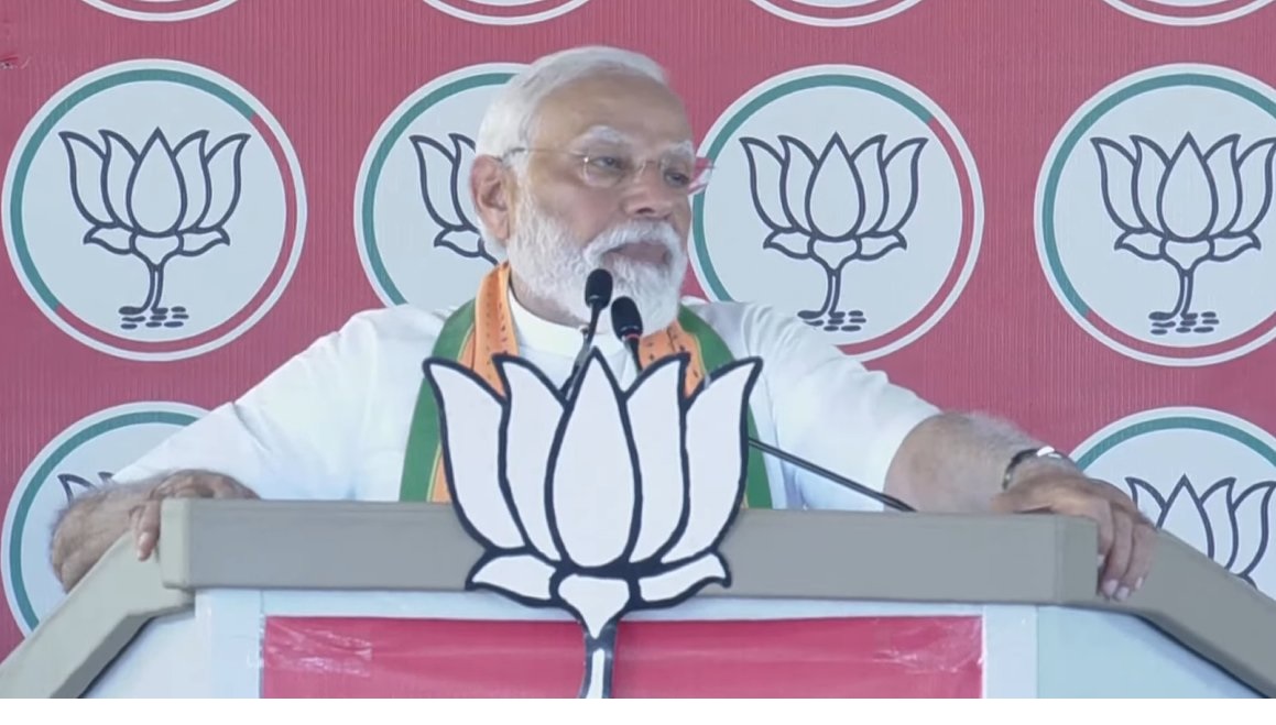प्रधानमंत्री नरेन्द्र मोदी ने कन्याकुमारी में आज भाजपा की जनसभा को संबोधित किया। फोटो-भाजपा के एक्स हैंडल से।