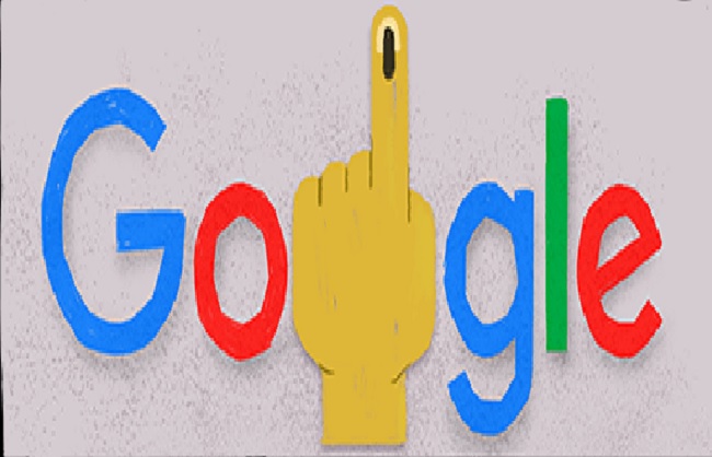 दूसरे चरण के मतदान के लिए गूगल के डूडल का फोटो 