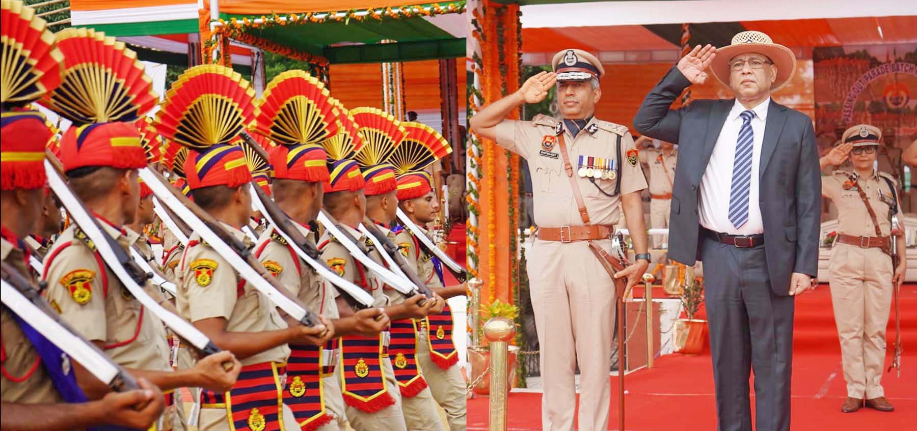 फोटो नंबर-01: गुरुग्राम के भौंडसी स्थित रैकू्रट ट्रेनिंग सेंटर में हरियाणा पुलिस के 90वें बैच के दीक्षांत समारोह में पासिंग आउट परेड की सलामी लेते मुख्य अतिथि इंटेलिजेंस ब्यूरो के निदेशक तपन कुमार डेका व हरियाणा के डीजीपी शत्रुजीत कपूर। फोटो नंबर-01: गुरुग्राम के भौंडसी स्थित रैकू्रट ट्रेनिंग सेंटर में हरियाणा पुलिस के 90वें बैच के दीक्षांत समारोह में पासिंग आउट परेड की सलामी लेते मुख्य अतिथि इंटेलिजेंस ब्यूरो के निदेशक तपन कुमार डेका व हरियाणा के डीजीपी शत्रुजीत कपूर।