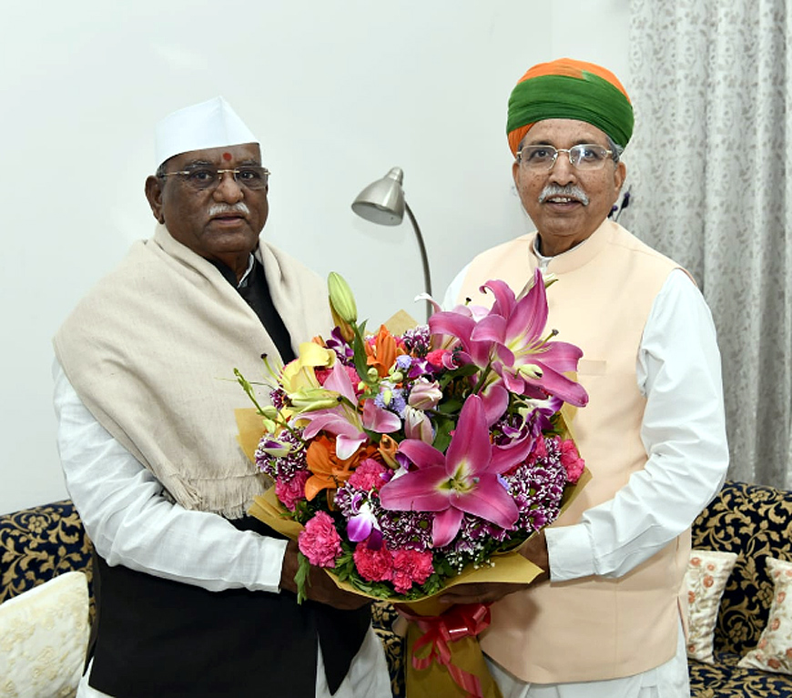 राज्यपाल से केंद्रीय विधि और न्याय मंत्री अर्जुन राम मेघवाल की मुलाकात राज्यपाल से केंद्रीय विधि और न्याय मंत्री अर्जुन राम मेघवाल की मुलाकात