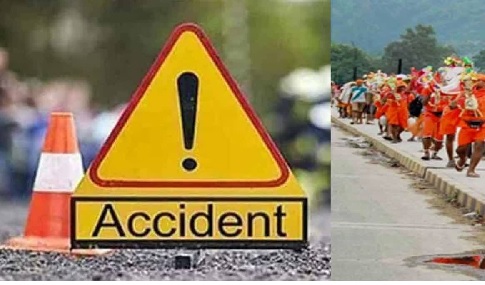 तेज रफ्तार कार ने कांवडिए को कुचला तेज रफ्तार कार ने कांवडिए को कुचला
