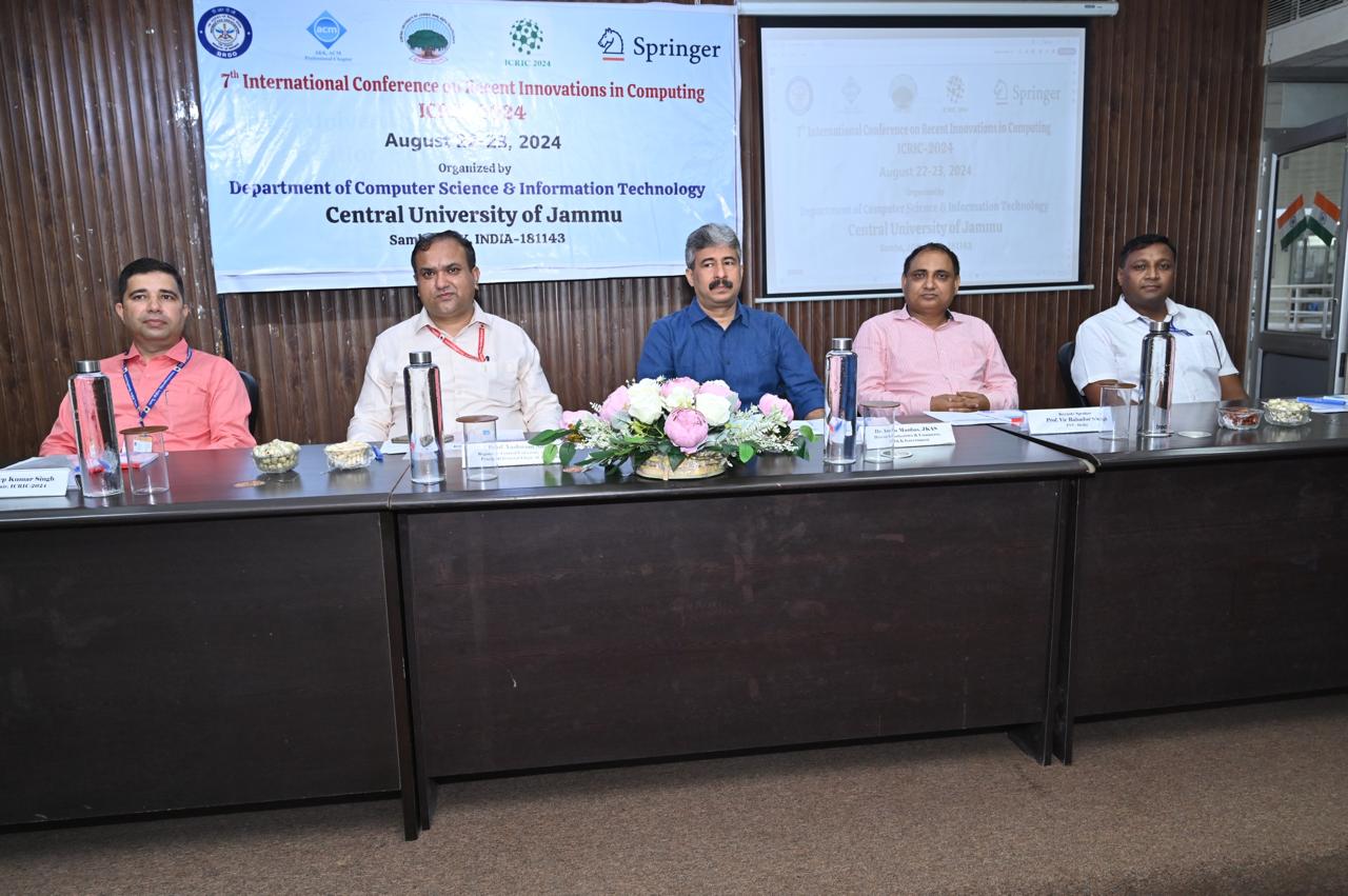 केंद्रीय विश्वविद्यालय जम्मू ने आयोजित किया 7वां अंतर्राष्ट्रीय सम्मेलन : आईसीआरआईसी-2024 केंद्रीय विश्वविद्यालय जम्मू ने आयोजित किया 7वां अंतर्राष्ट्रीय सम्मेलन : आईसीआरआईसी-2024