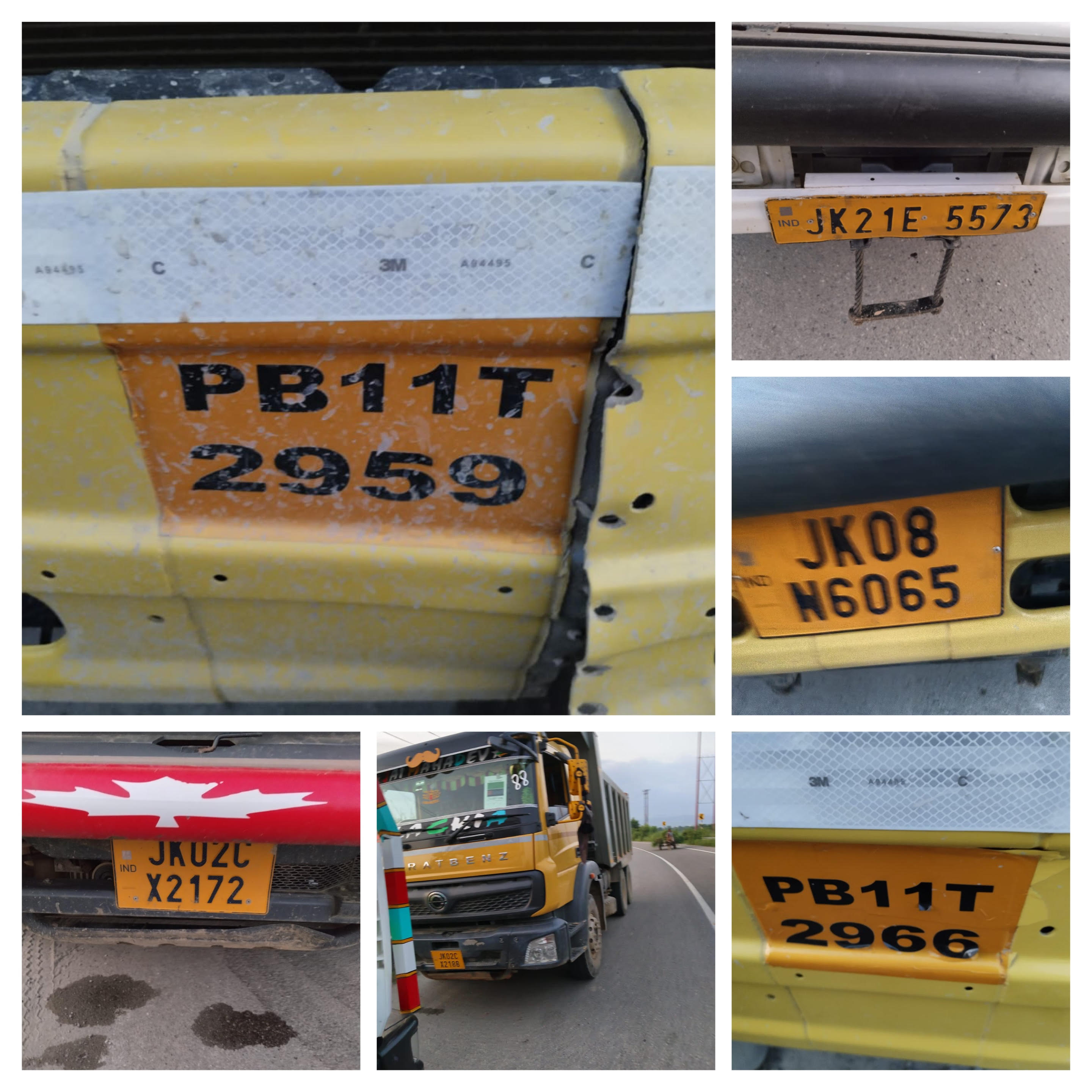 Mining Department Kathua seized 7 dumpers involved in illegal transportation