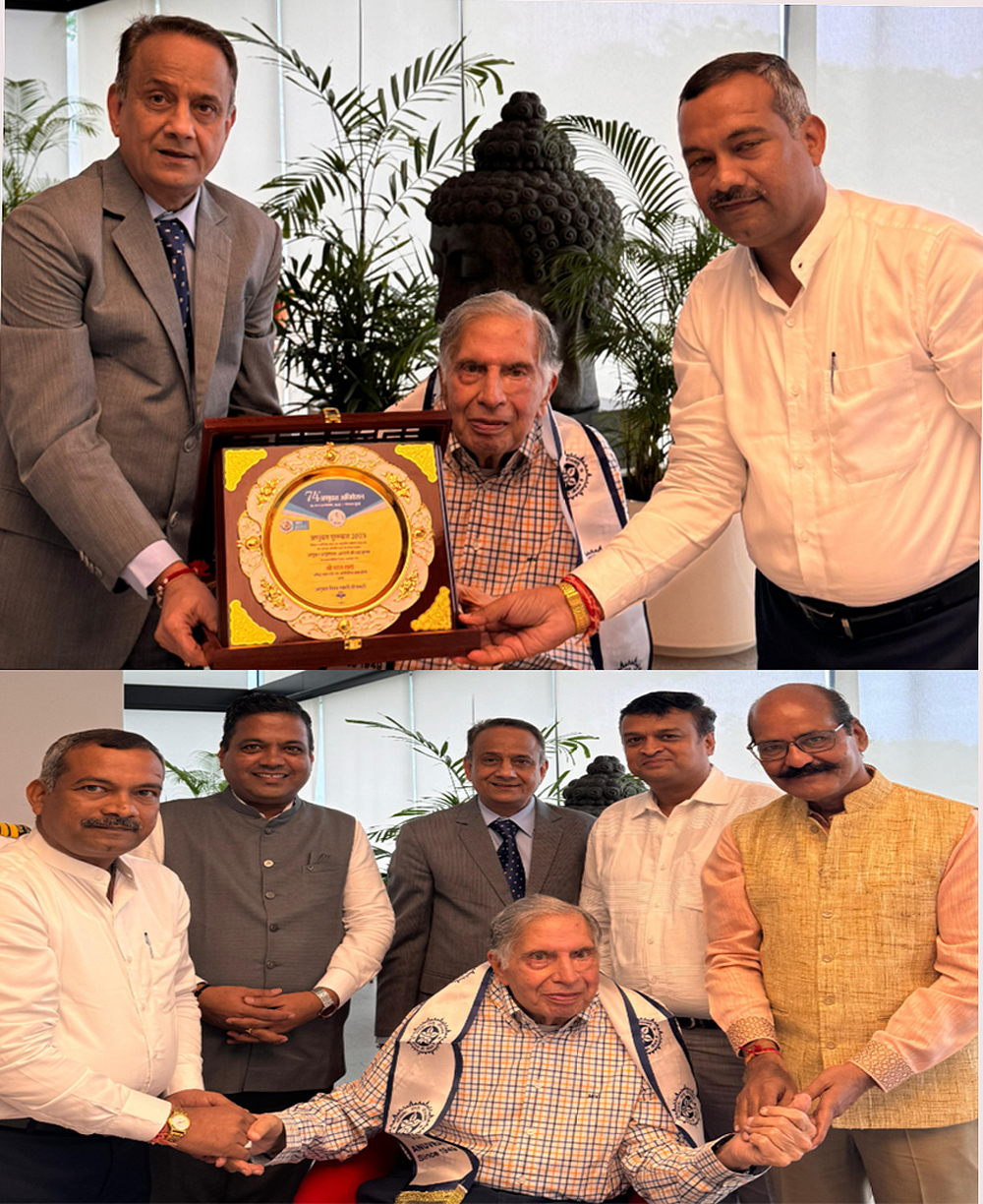प्रसिद्ध उद्योगपति रतन टाटा को अणुव्रत पुरस्कार भेंट किया प्रसिद्ध उद्योगपति रतन टाटा को अणुव्रत पुरस्कार भेंट किया
