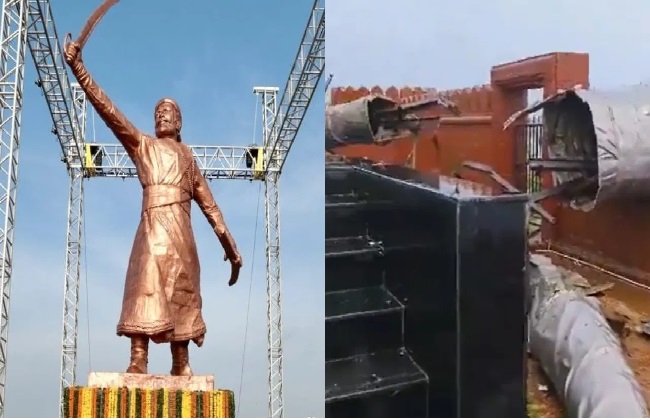 सिंधुदुर्ग में छत्रपति शिवाजी महाराज की प्रतिमा का फ़ाइल फोटो सिंधुदुर्ग में छत्रपति शिवाजी महाराज की प्रतिमा का फ़ाइल फोटो