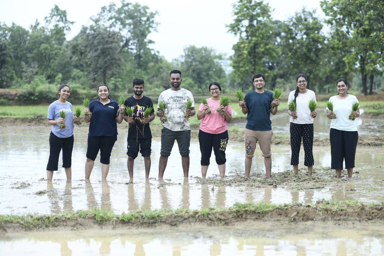 बालको कर्मचारियों ने किसानों के साथ मिलकर किया एसआरआई विधि से धान की रोपाई बालको कर्मचारियों ने किसानों के साथ मिलकर किया एसआरआई विधि से धान की रोपाई