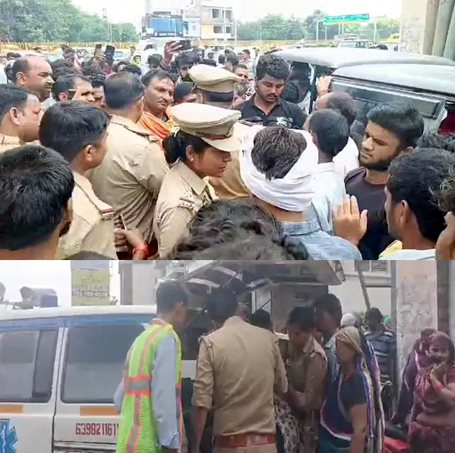 माैत के बाद परिजनाें दा्वरा लगाया जाम काे खुलवाती पुलिस माैत के बाद परिजनाें दा्वरा लगाया जाम काे खुलवाती पुलिस