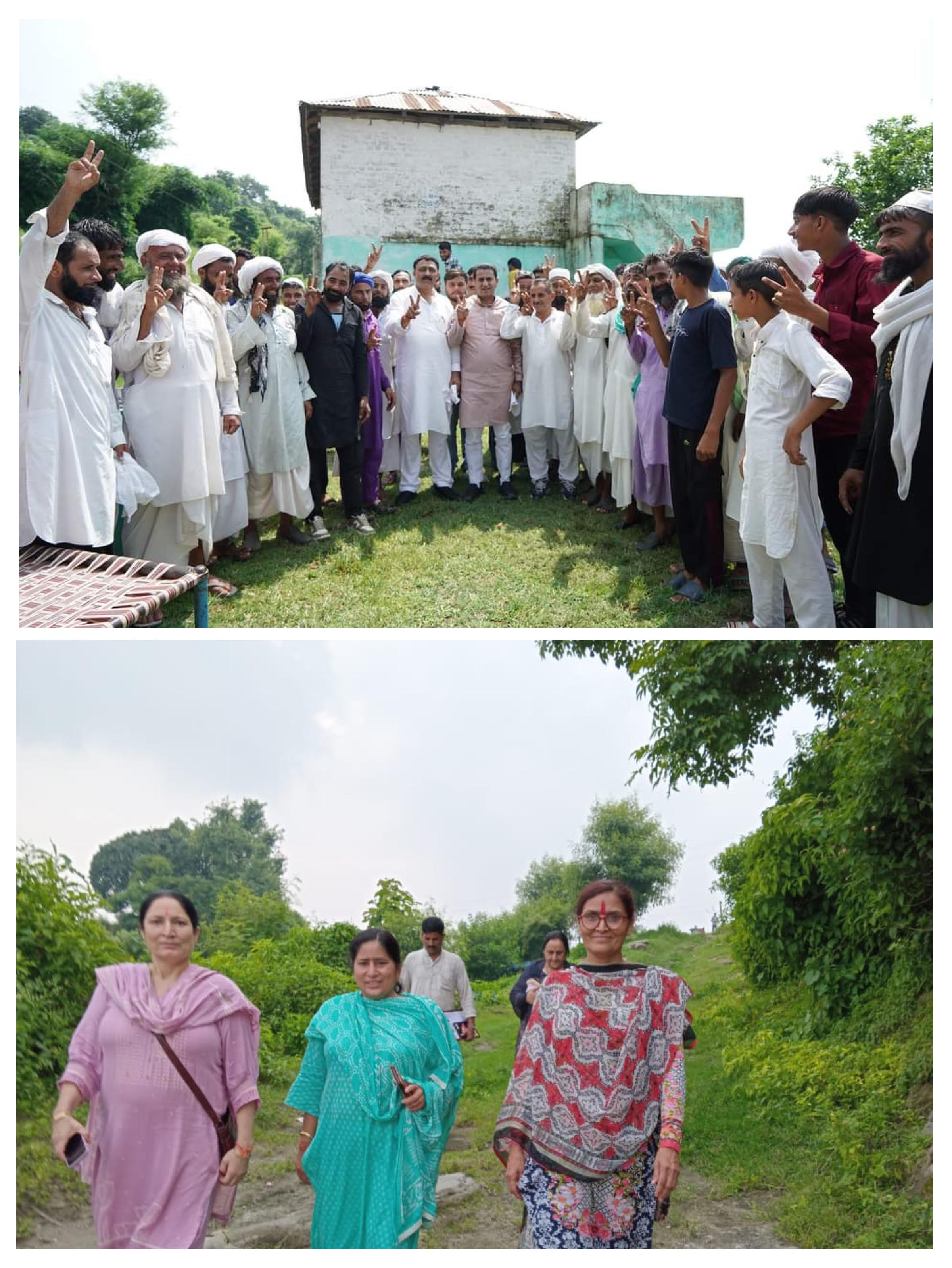 BJP candidate Rajeev Jasrotia and his wife engaged in election campaign BJP candidate Rajeev Jasrotia and his wife engaged in election campaign