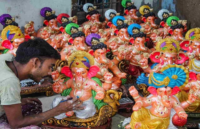 गणेश जी की प्रतिमा के लोगो का फाइल फोटो गणेश जी की प्रतिमा के लोगो का फाइल फोटो