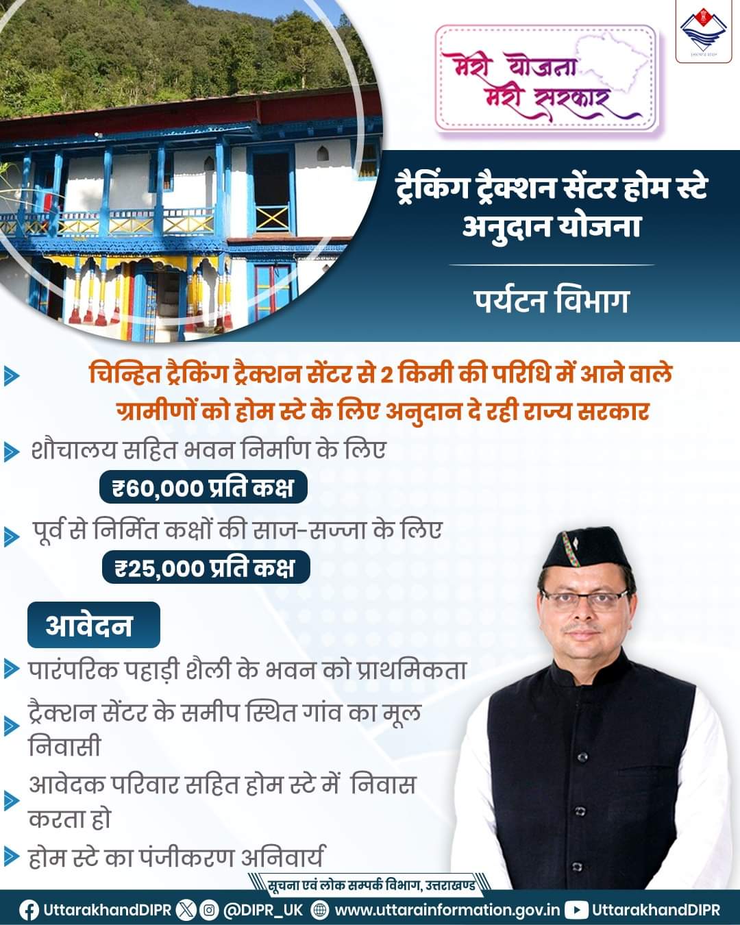 ट्रैकिंग ट्रैक्शन सेंटर होम स्टे अनुदान योजना ट्रैकिंग ट्रैक्शन सेंटर होम स्टे अनुदान योजना
