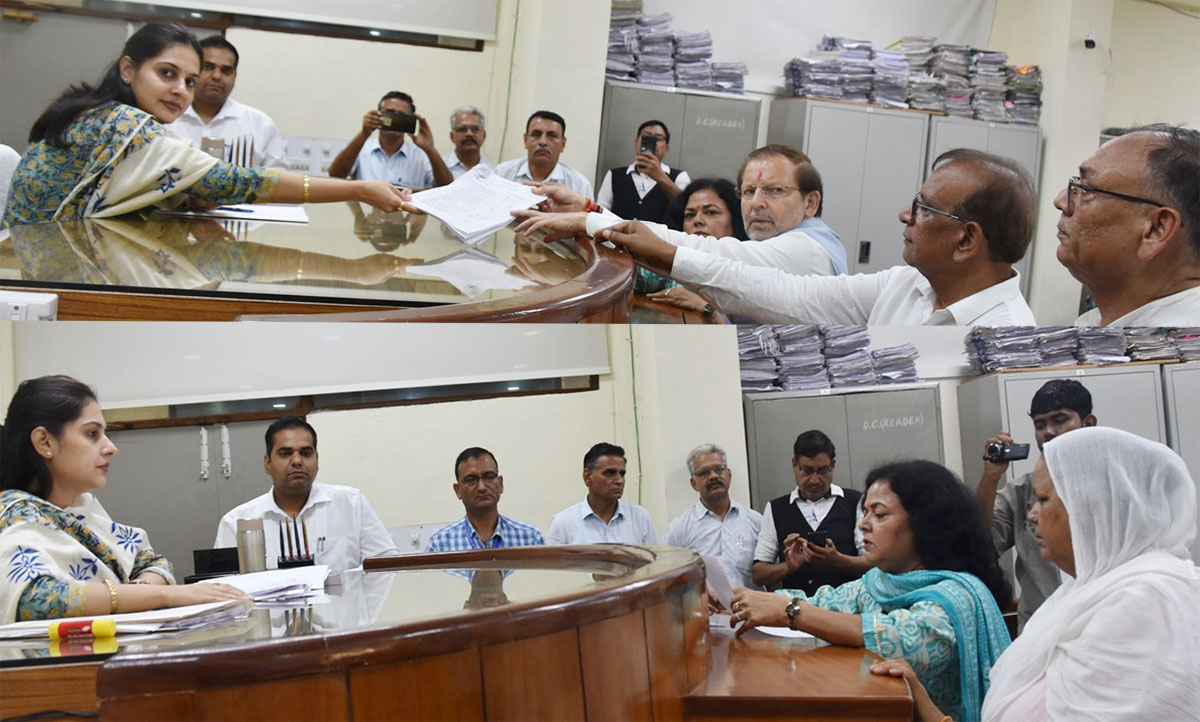 9 Snp-1 सोनीपत: नामांकन पत्र दाखिल करते हुए उम्मीदवार 9 Snp-1 सोनीपत: नामांकन पत्र दाखिल करते हुए उम्मीदवार