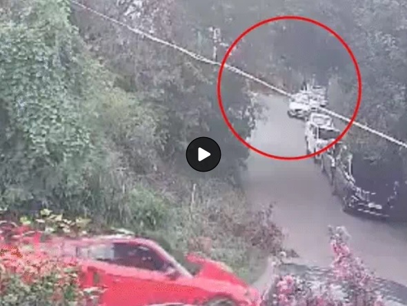ग्रेनेड अटैक की सीसीटीवी कैमरे की फुटेज का एक चित्र ग्रेनेड अटैक की सीसीटीवी कैमरे की फुटेज का एक चित्र