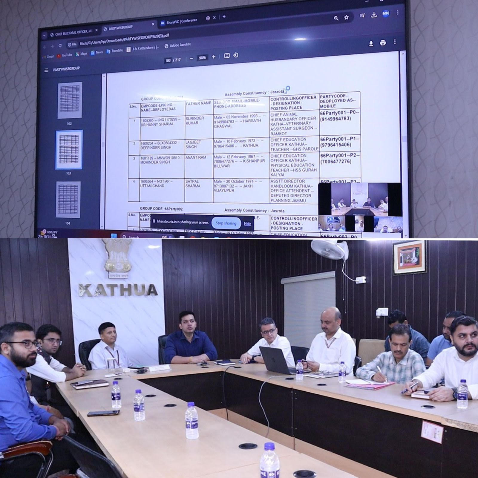 Second randomization of polling staff conducted in Kathua Second randomization of polling staff conducted in Kathua