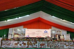 प्रधानमंत्री के कार्यक्रम स्थल की फाेट प्रधानमंत्री के कार्यक्रम स्थल की फाेट