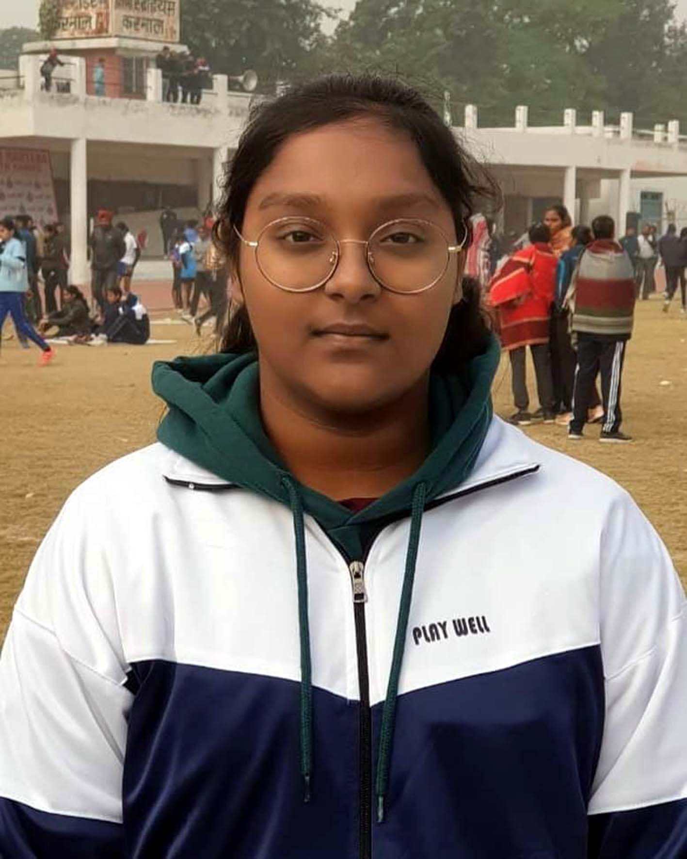 स्वर्ण पदक जीतने वाली श्रुति सिंधु। स्वर्ण पदक जीतने वाली श्रुति सिंधु।