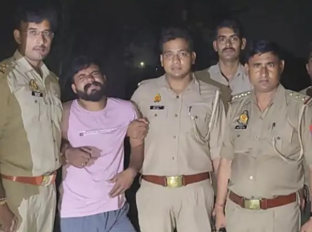 मुठभेड़ में पकड़ा गया बदमाश मुठभेड़ में पकड़ा गया बदमाश
