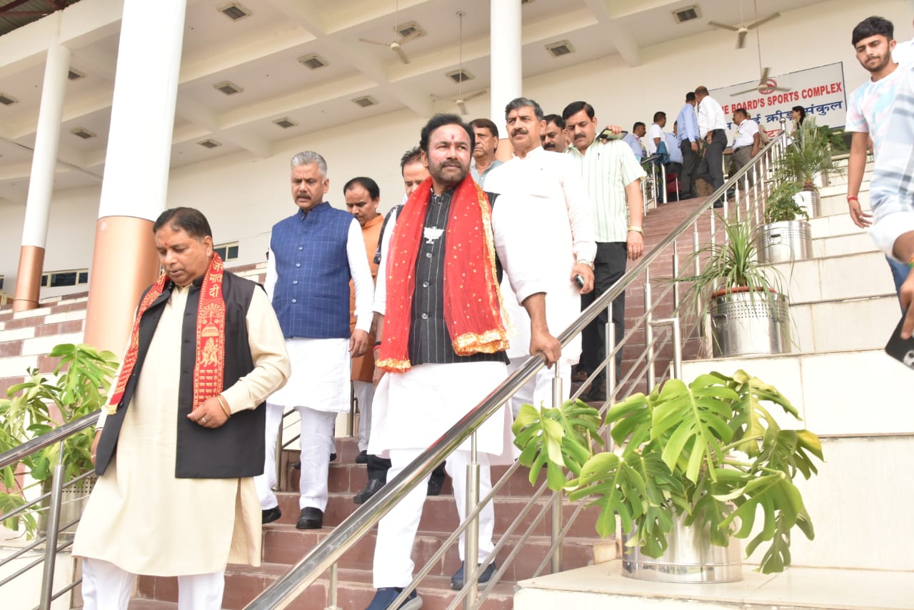 जी किशन रेडडी का कटरा में श्री माता वैष्णों देवी श्राइन बोर्ड खेल परिसर का दौरा जी किशन रेडडी का कटरा में श्री माता वैष्णों देवी श्राइन बोर्ड खेल परिसर का दौरा