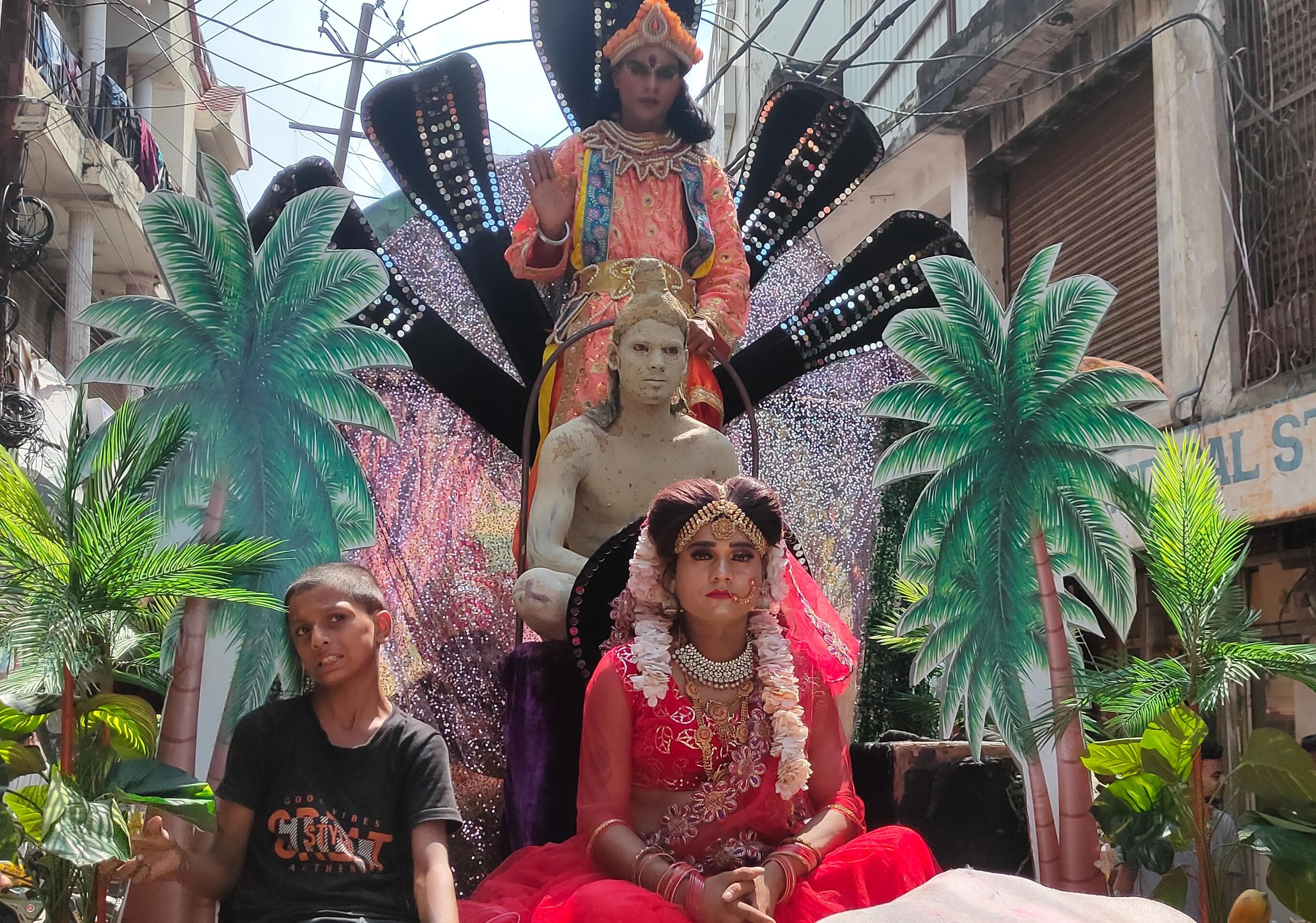 पर्यूषण पर्व के समापन पर जैन समाज की भव्य शोभायात्रा में शामिल झांकियां पर्यूषण पर्व के समापन पर जैन समाज की भव्य शोभायात्रा में शामिल झांकियां