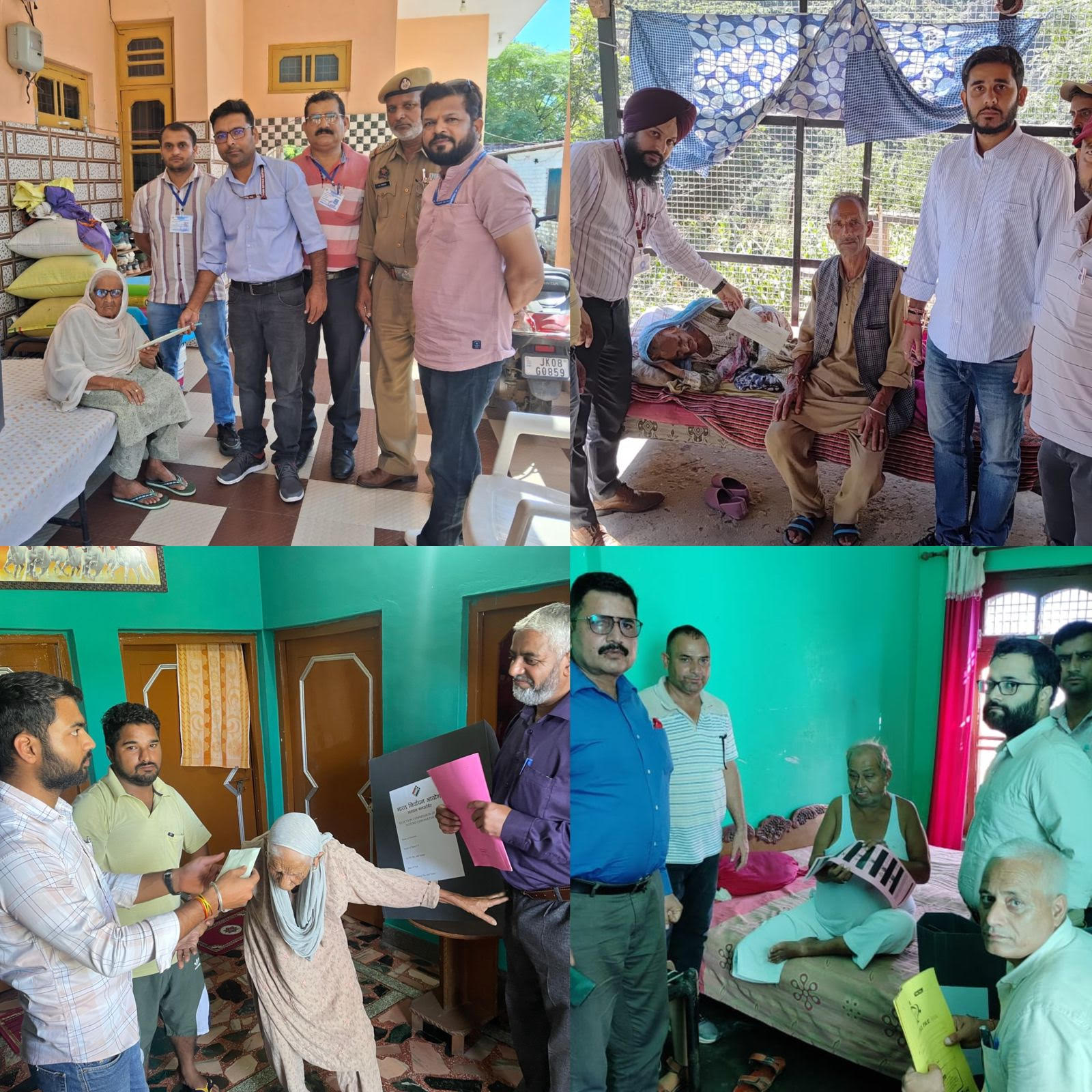 Home voting process started in six assembly constituencies of Kathua district Home voting process started in six assembly constituencies of Kathua district