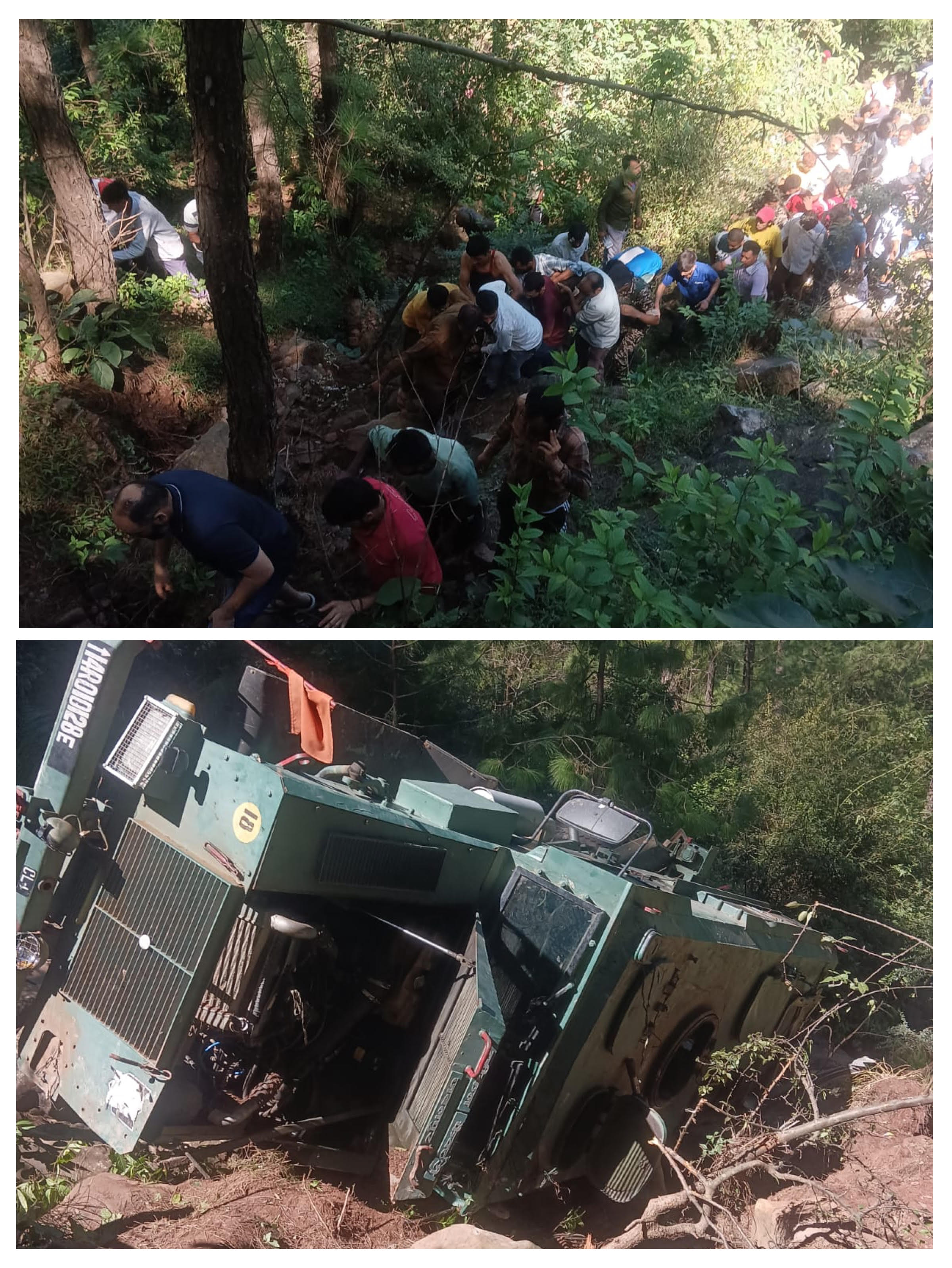 Army vehicle crashes in Machhedi area of Kathua, one dead, 6 injured Army vehicle crashes in Machhedi area of Kathua, one dead, 6 injured