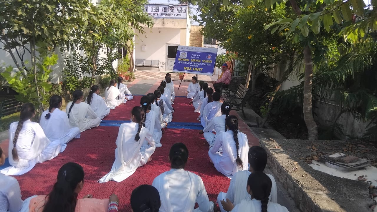 Yoga-Session organized at GDC Marheen Yoga-Session organized at GDC Marheen