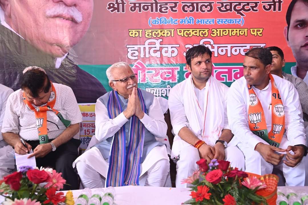 Palwal: Congress candidate Karan Dalal's clothes will be tucked on Khunti, lashes out at Dalal, says Union Minister Palwal: Congress candidate Karan Dalal's clothes will be tucked on Khunti, lashes out at Dalal, says Union Minister