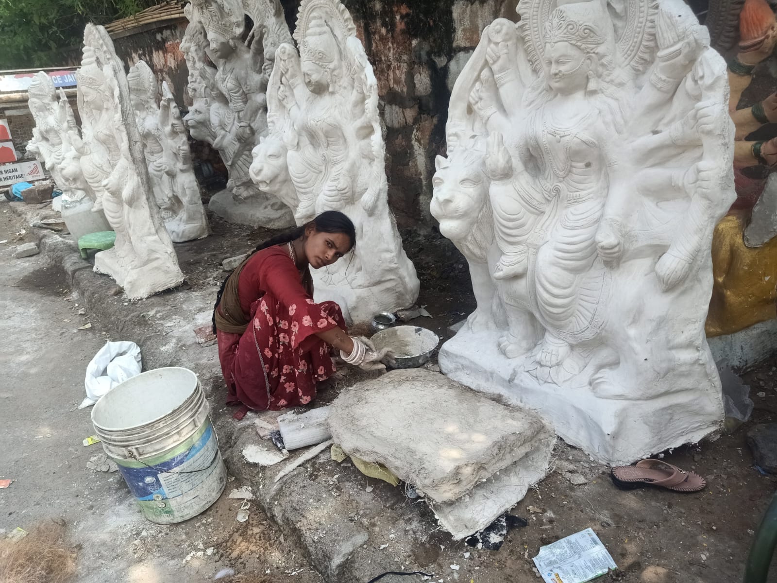 शारदीय नवरात्रि से पहले ही राजधानी जयपुर में मां दुर्गा और रावण लेने लगे आकार शारदीय नवरात्रि से पहले ही राजधानी जयपुर में मां दुर्गा और रावण लेने लगे आकार