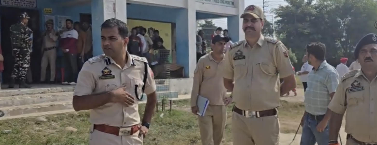 SSP Kathua visited various polling stations and took stock of security.