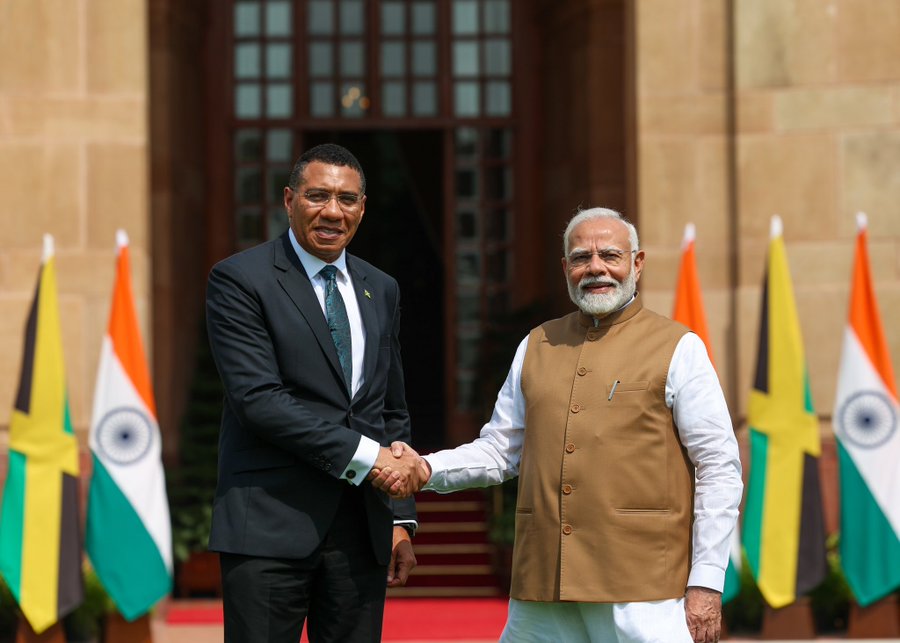 PM Modi Jamica PM Bilateral Talk PM Modi Jamica PM Bilateral Talk