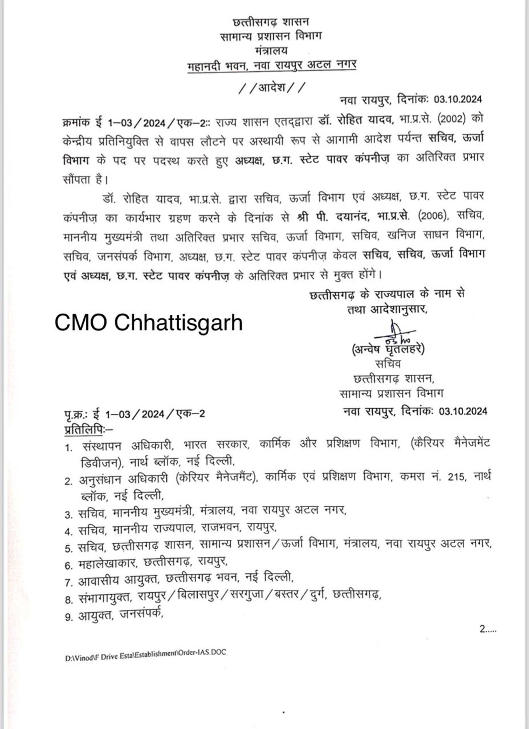 सामान्य प्रशासन विभाग द्वारा जारी आदेश की सूची सामान्य प्रशासन विभाग द्वारा जारी आदेश की सूची