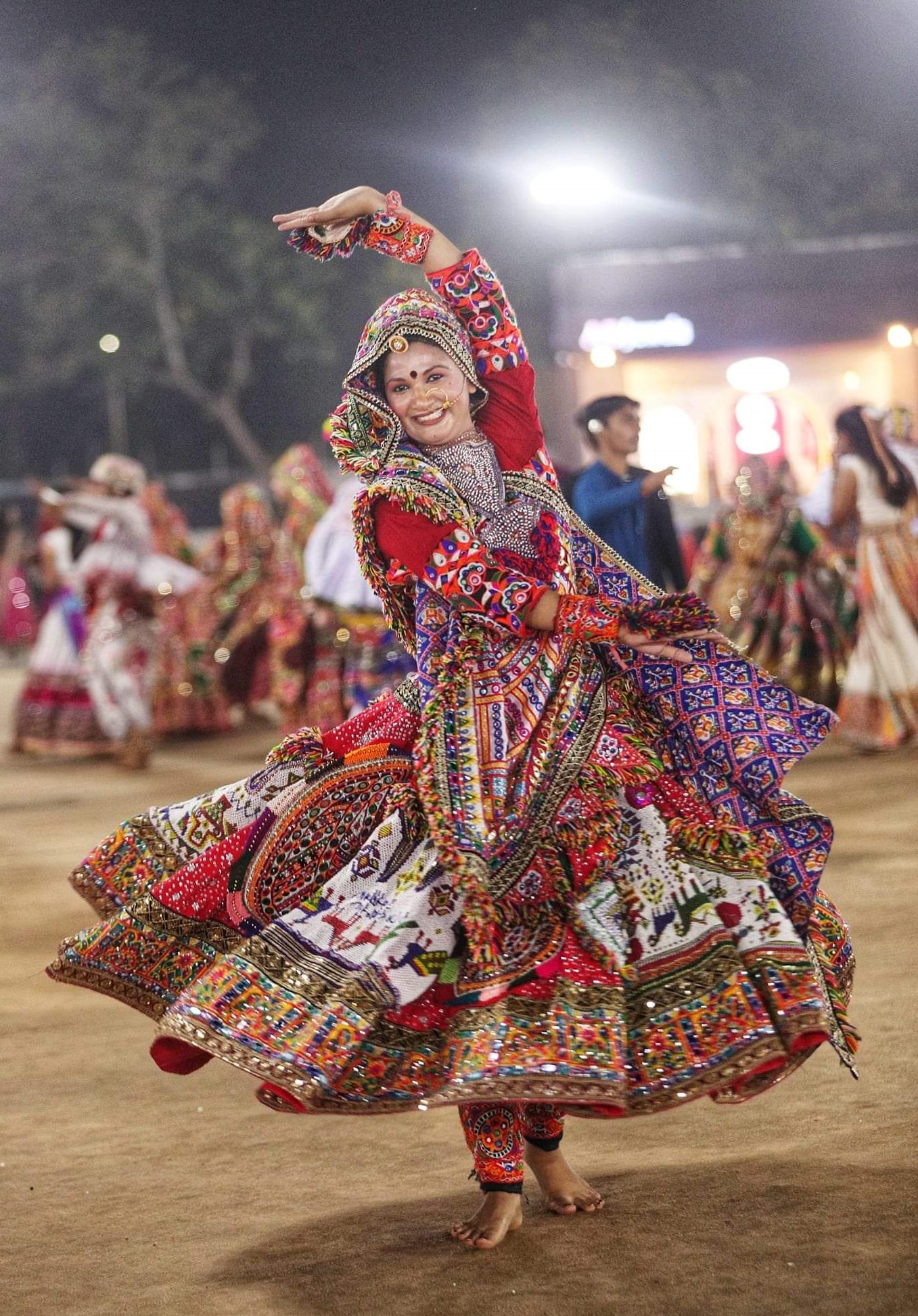 local public performe garba at gandhinagar culture form at gandhinagar