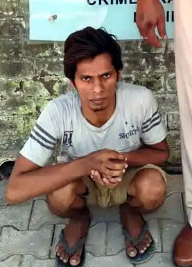 पुलिस के हत्थे चढ़ा सन्नी। पुलिस के हत्थे चढ़ा सन्नी।