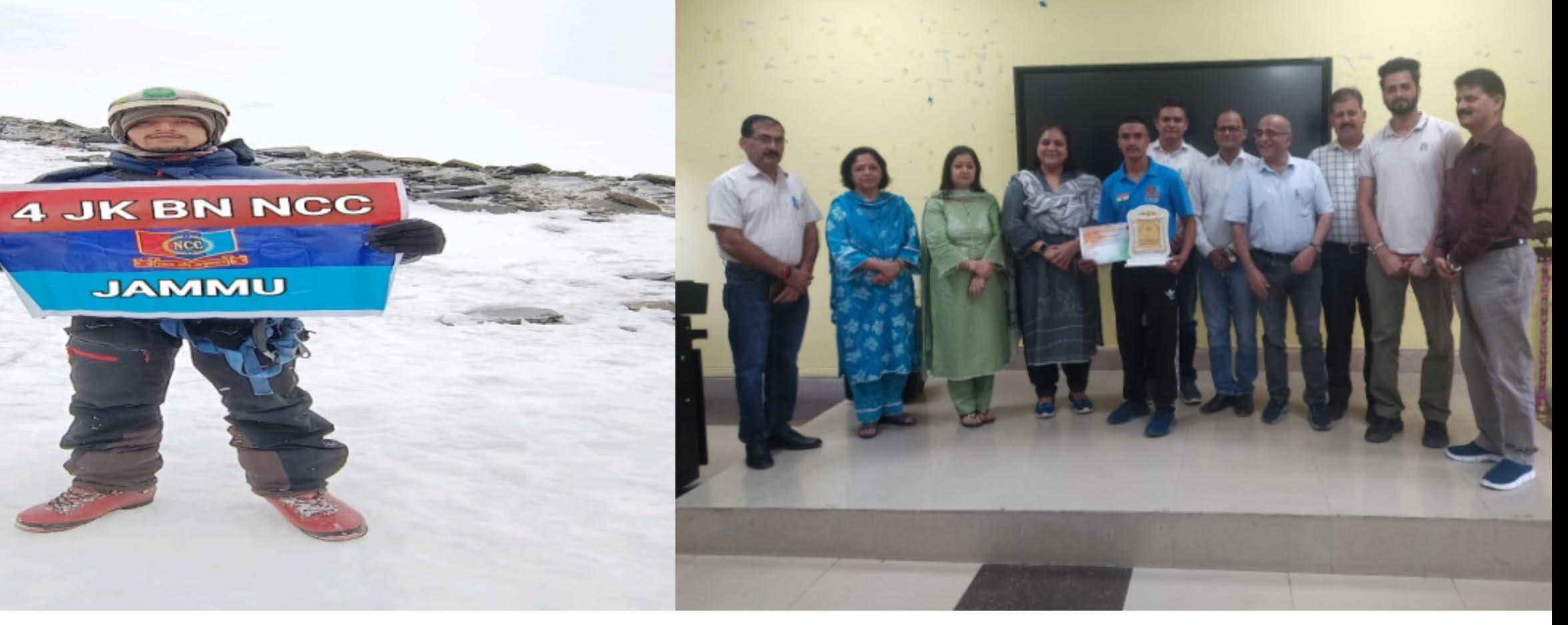 Cadet Mohit Nathiya honored for successfully completing mountaineering expedition Cadet Mohit Nathiya honored for successfully completing mountaineering expedition