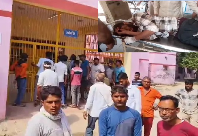 पाेस्टमार्टम गृह पर एकत भीड इंसेट में घायल जिला असपताल में पाेस्टमार्टम गृह पर एकत भीड इंसेट में घायल जिला असपताल में