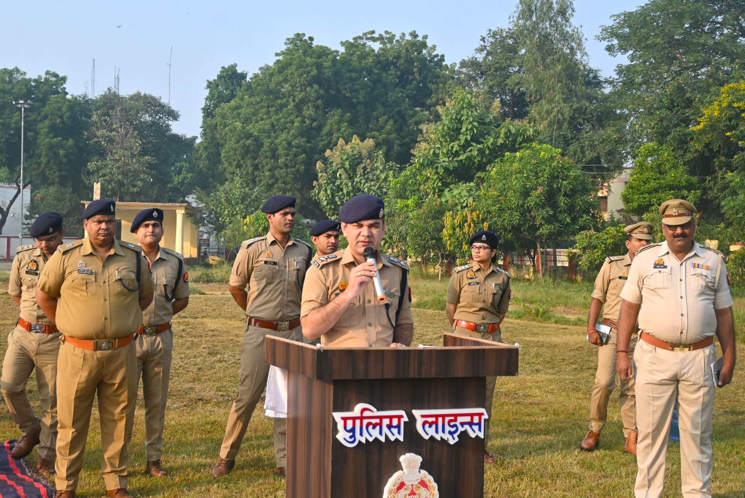 पुलिस अधीक्षक के नेतृत्व में पुलिस लाइन में  किया गया मॉक ड्रिल एक्सरसाइज
