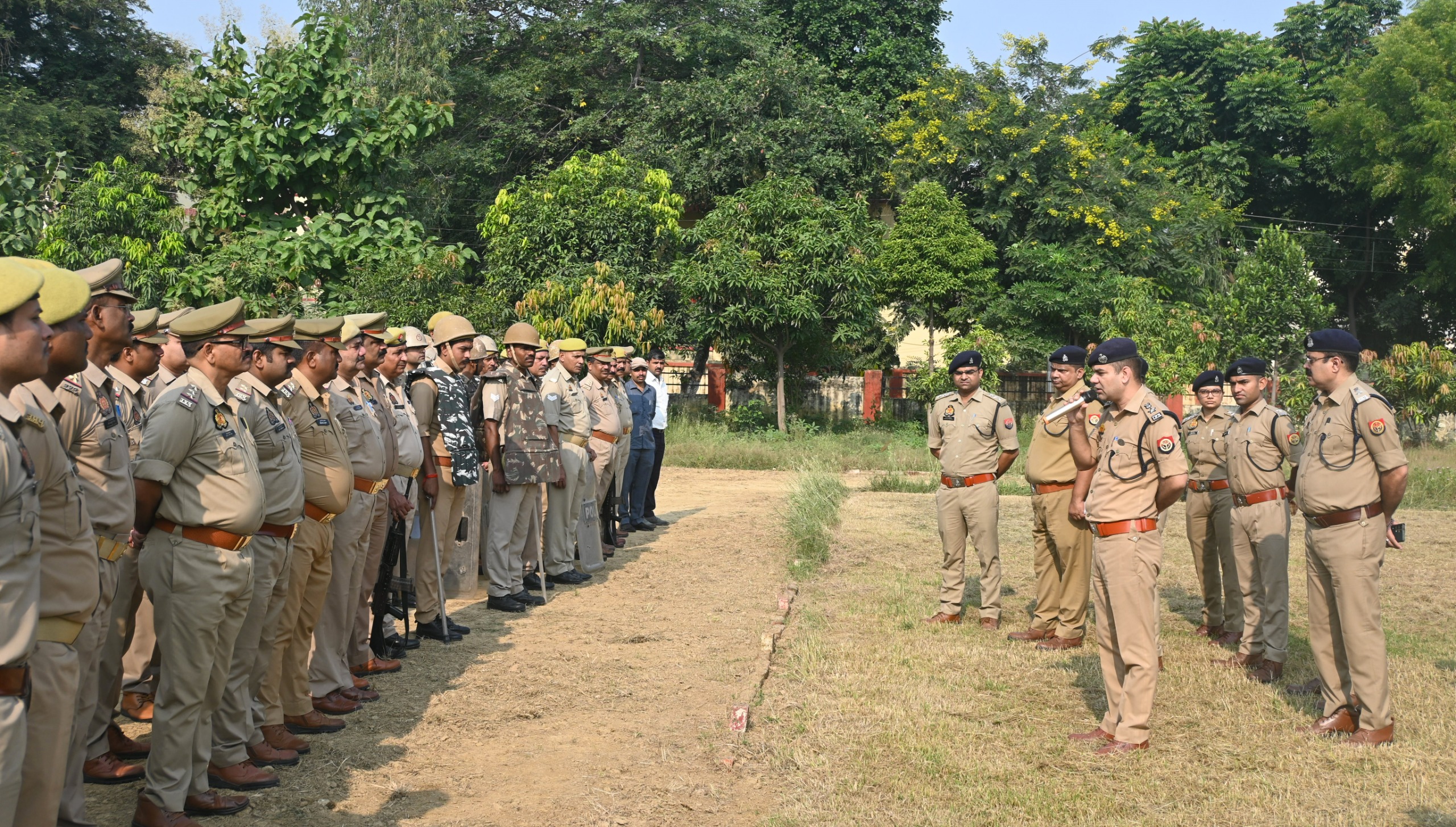 पुलिस अधीक्षक के नेतृत्व में पुलिस लाइन में  किया गया मॉक ड्रिल एक्सरसाइज