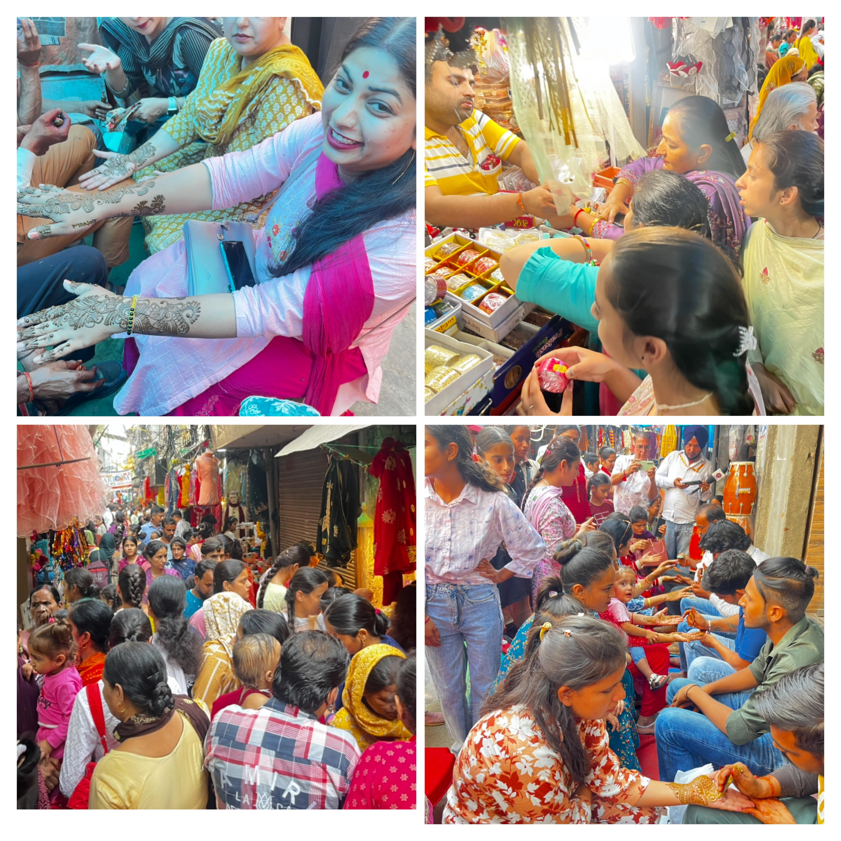 excitement in the markets across the district due to Karva Chauth festival.