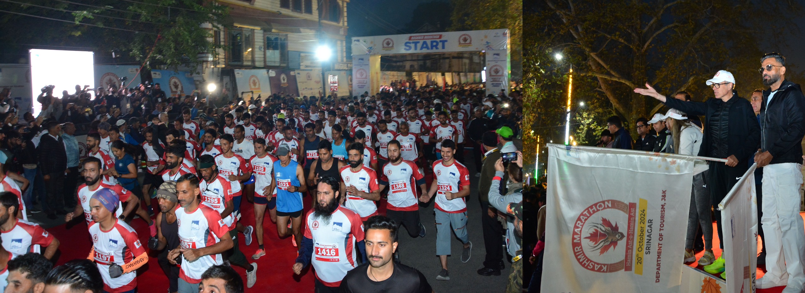 मुख्यमंत्री उमर अब्दुल्ला ने कश्मीर मैराथन-2024 को हरी झंडी दिखाई मुख्यमंत्री उमर अब्दुल्ला ने कश्मीर मैराथन-2024 को हरी झंडी दिखाई