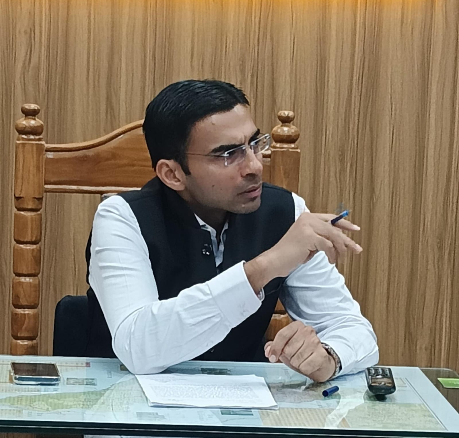 जिलाधिकारी सविन बंसल। जिलाधिकारी सविन बंसल।