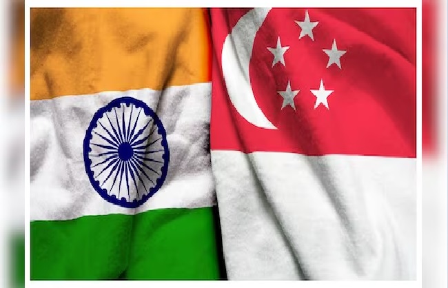 भारत और सिंगापुर ध्वज (सांकेतिक फोटो) भारत और सिंगापुर ध्वज (सांकेतिक फोटो)