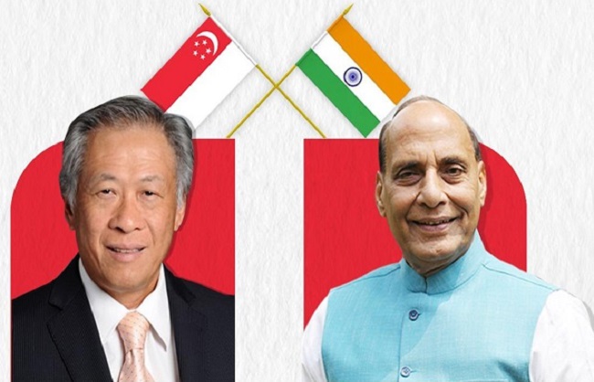 सिंगापुर के रक्षा मंत्री डॉ. एनजी इंग हेन और रक्षा मंत्री राजनाथ सिंह सिंगापुर के रक्षा मंत्री डॉ. एनजी इंग हेन और रक्षा मंत्री राजनाथ सिंह