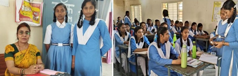 एनीमिया मुक्त भारत कार्यक्रम की नोडल शिक्षक ऋतु शुक्ला और छात्राएं एनीमिया मुक्त भारत कार्यक्रम की नोडल शिक्षक ऋतु शुक्ला और छात्राएं