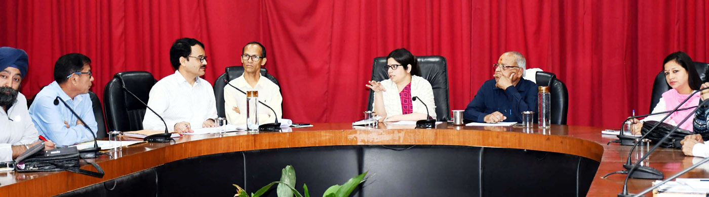 बैठक में अधिकारियों को निर्देशित करतीं डीएम वंदना सिंह। बैठक में अधिकारियों को निर्देशित करतीं डीएम वंदना सिंह।