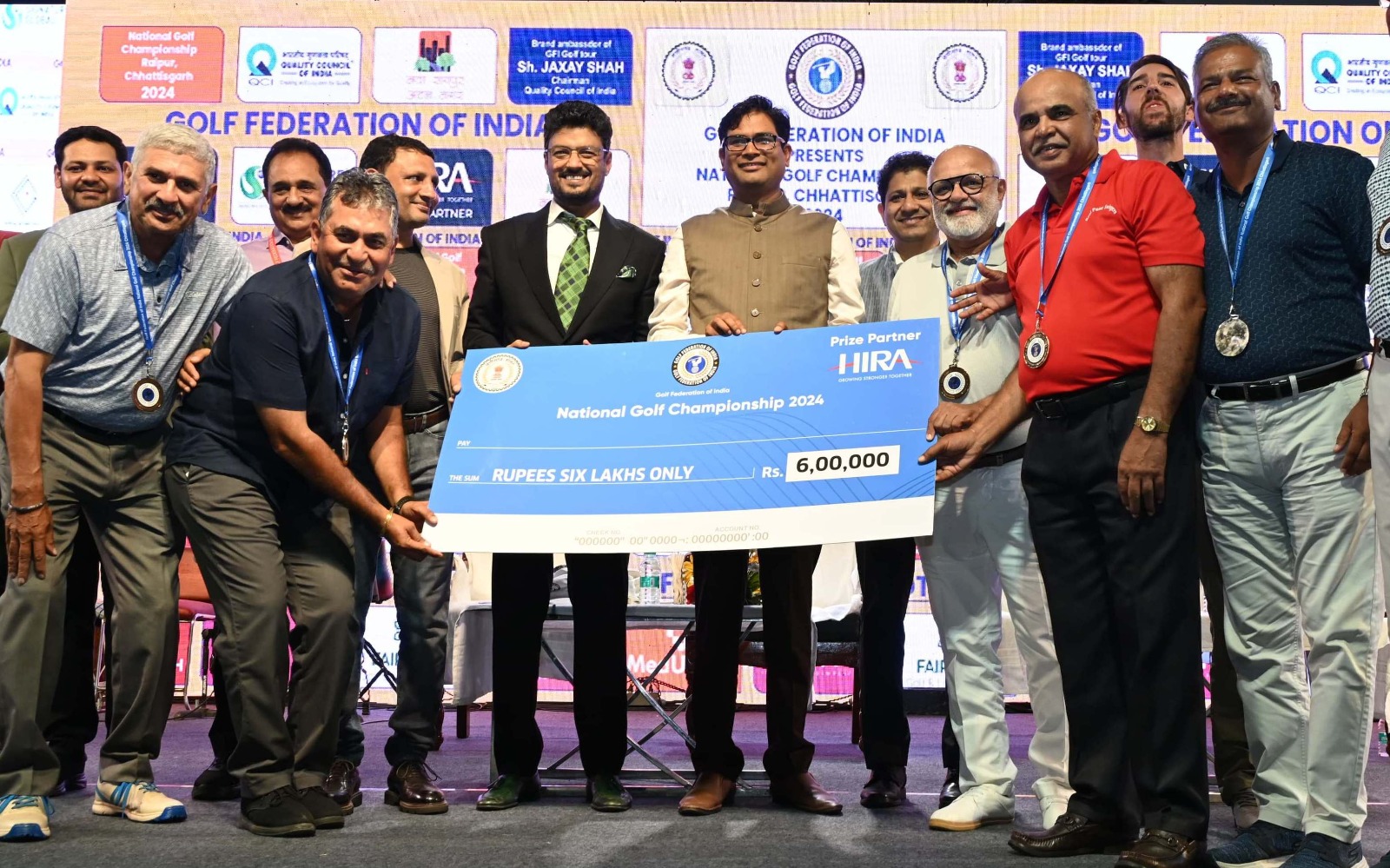 नेशनल गोल्फ फेडरेशन ऑफ इंडिया द्वारा आयोजित गोल्फ खेल प्रतियोगिता के पुरस्कार वितरण कार्यक्रम में वित्त मंत्री ओ.पी. चौधरी