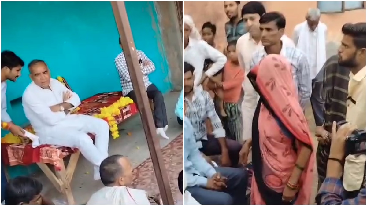 ग्रामीणाें ने भाजपा प्रत्याशी रामनिवास रावत काे घेरा ग्रामीणाें ने भाजपा प्रत्याशी रामनिवास रावत काे घेरा