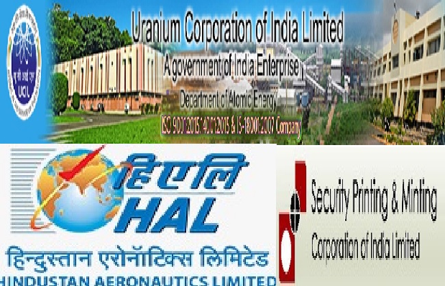 एचएएल, एसपीएमसीआईएल और यूसीआईएल के लोगो का प्रतिकात्मक चित्र एचएएल, एसपीएमसीआईएल और यूसीआईएल के लोगो का प्रतिकात्मक चित्र