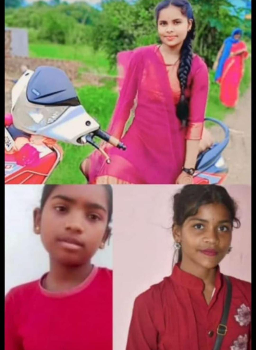 तीनों मृतक बच्चियां। तीनों मृतक बच्चियां।