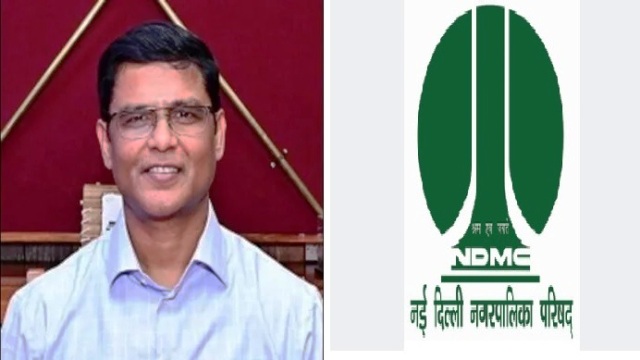 वरिष्ठ आईएएस अधिकारी केशव चंद्रा और एनडीएमसी का लोगो वरिष्ठ आईएएस अधिकारी केशव चंद्रा और एनडीएमसी का लोगो