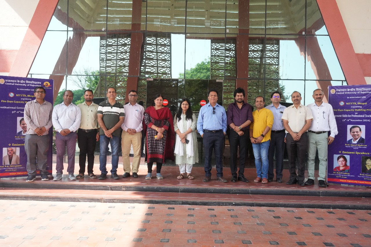 राजस्थान केंद्रीय विश्वविद्यालय में दो पाँच दिवसीय क्षमता निर्माण कार्यक्रम प्रारंभ