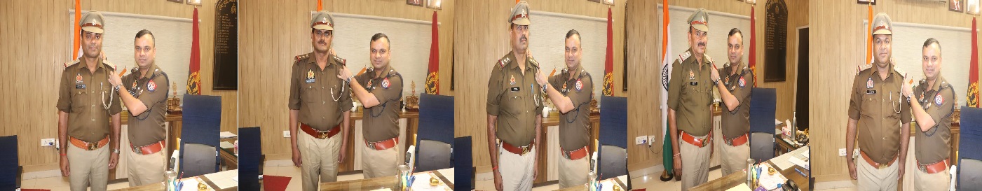 सब इंस्पेक्टर से इंस्पेक्टर के पद पर प्रोन्नत हुए पुलिसकर्मियाें काे स्टार लगाते वरिष्ठ पुलिस अधीक्षक सतपाल अंतिल सब इंस्पेक्टर से इंस्पेक्टर के पद पर प्रोन्नत हुए पुलिसकर्मियाें काे स्टार लगाते वरिष्ठ पुलिस अधीक्षक सतपाल अंतिल
